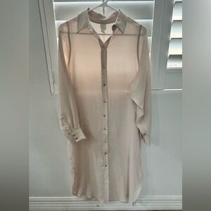 H&M Cream Textured Dress